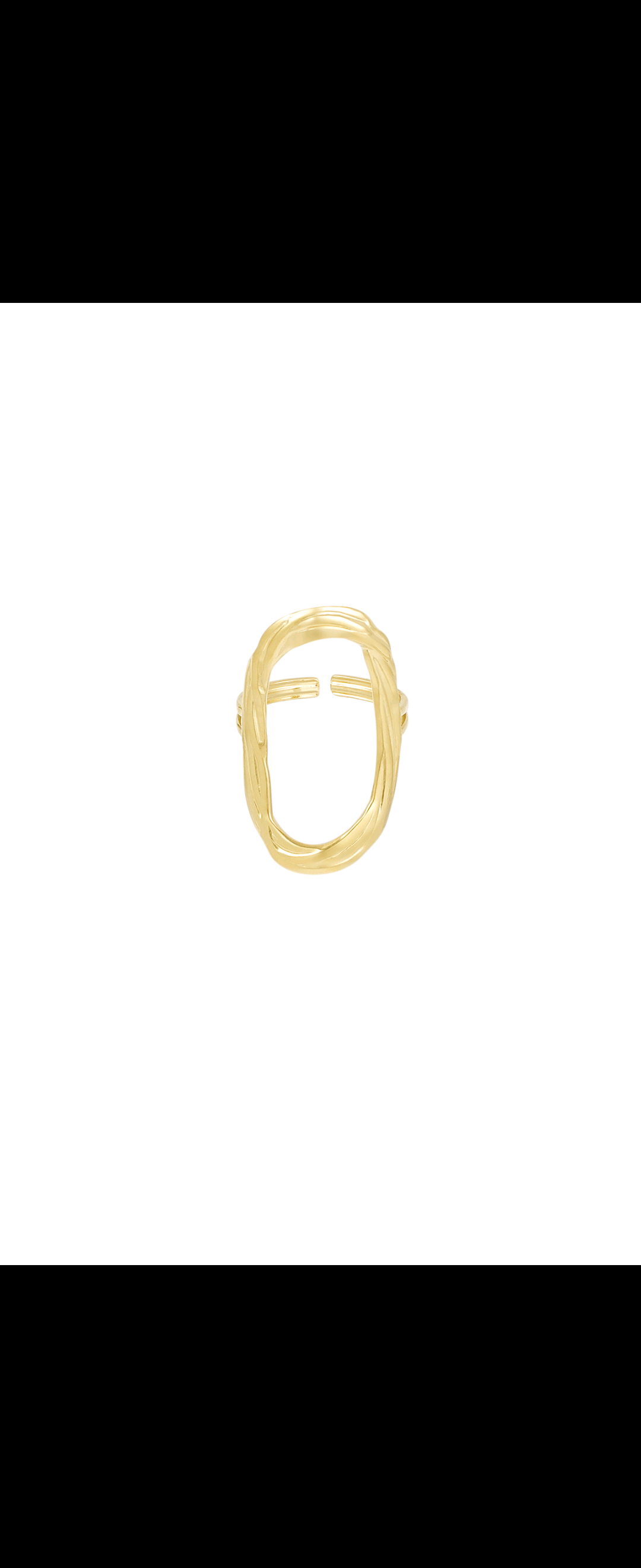 Open Gold Stainless Steel Ring