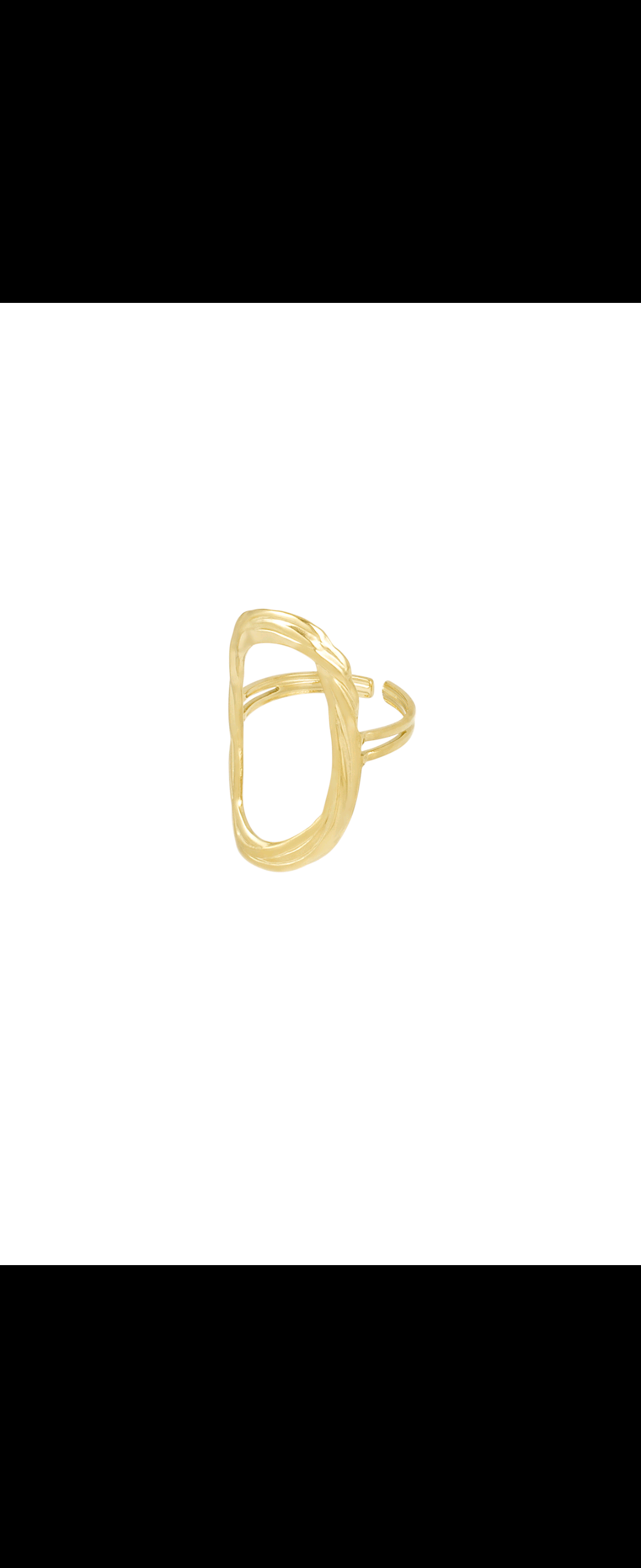 Open Gold Stainless Steel Ring