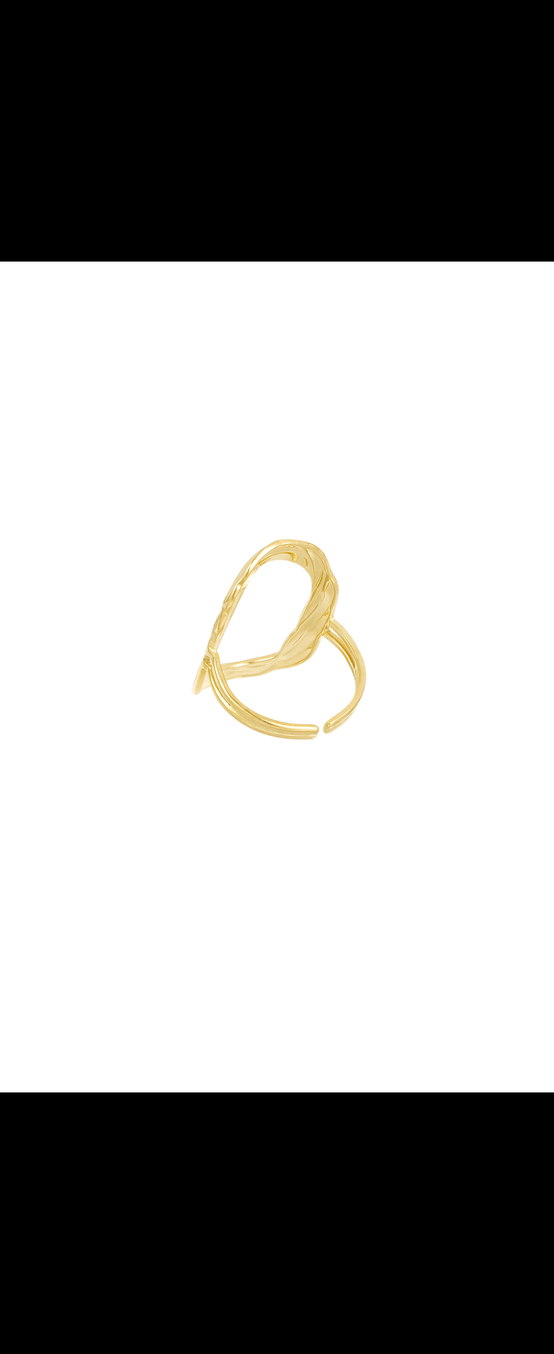 Open Gold Stainless Steel Ring