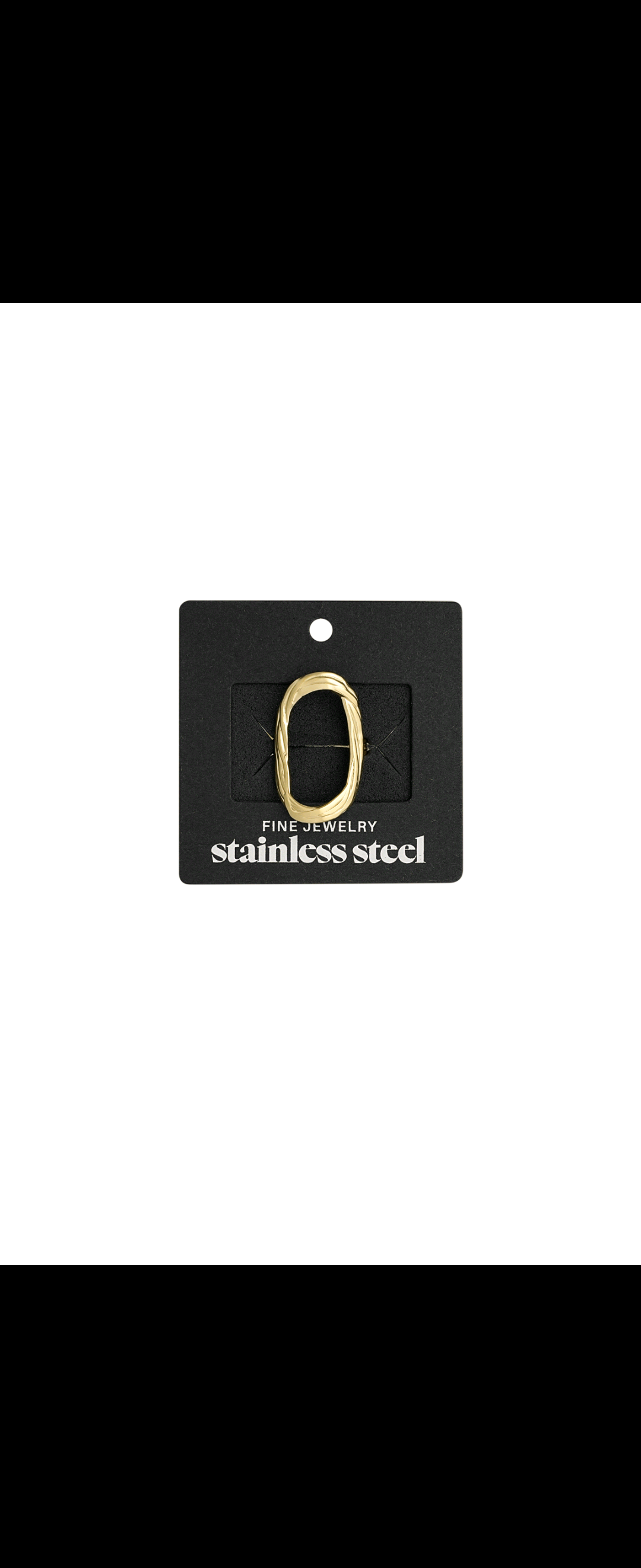 Open Gold Stainless Steel Ring