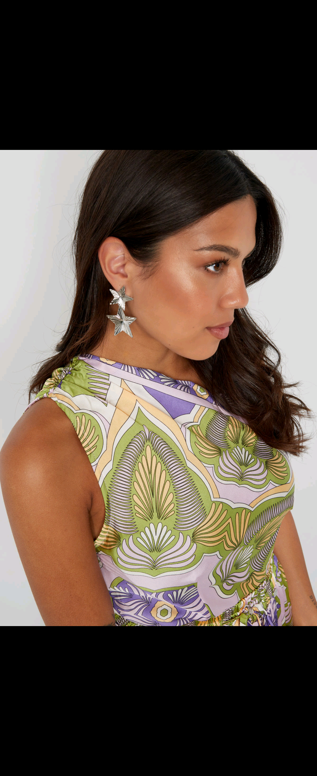 Asymmetrical One-Shoulder Printed Bodysuit