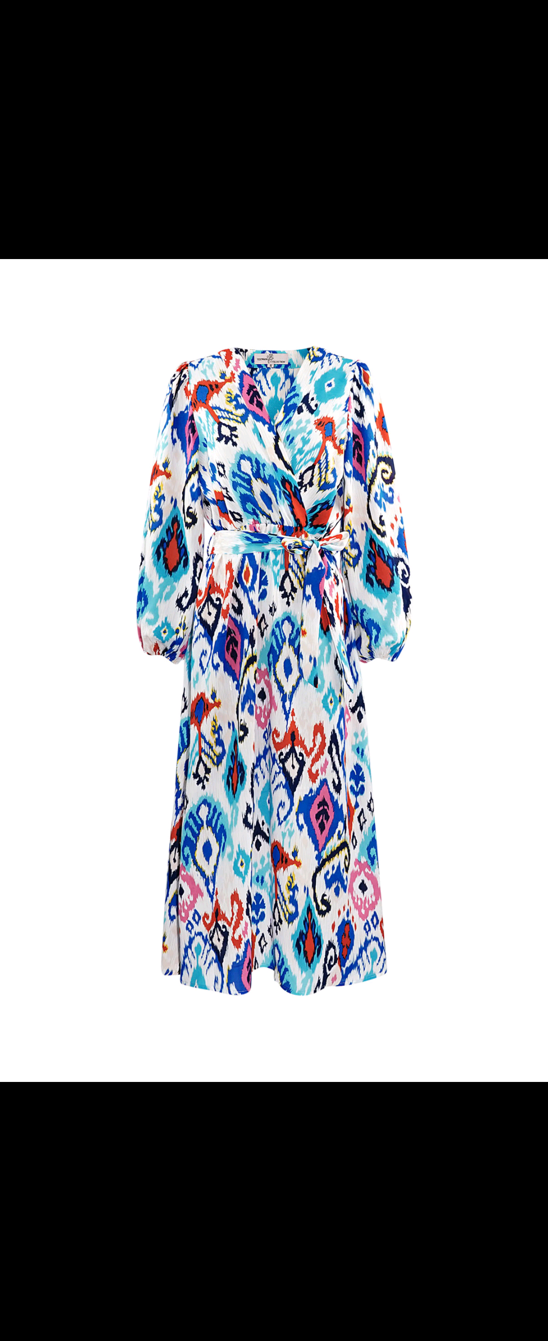 Printed Multi-colour Midi Dress