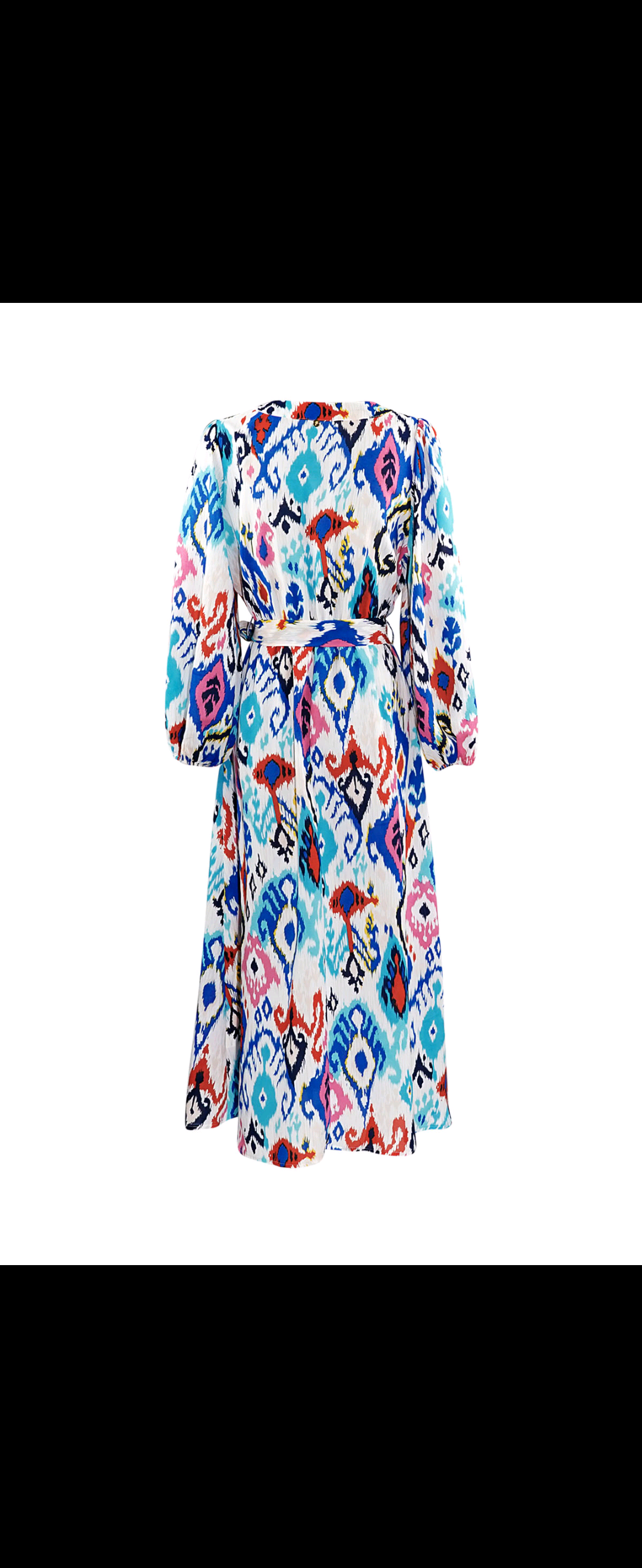 Printed Multi-colour Midi Dress