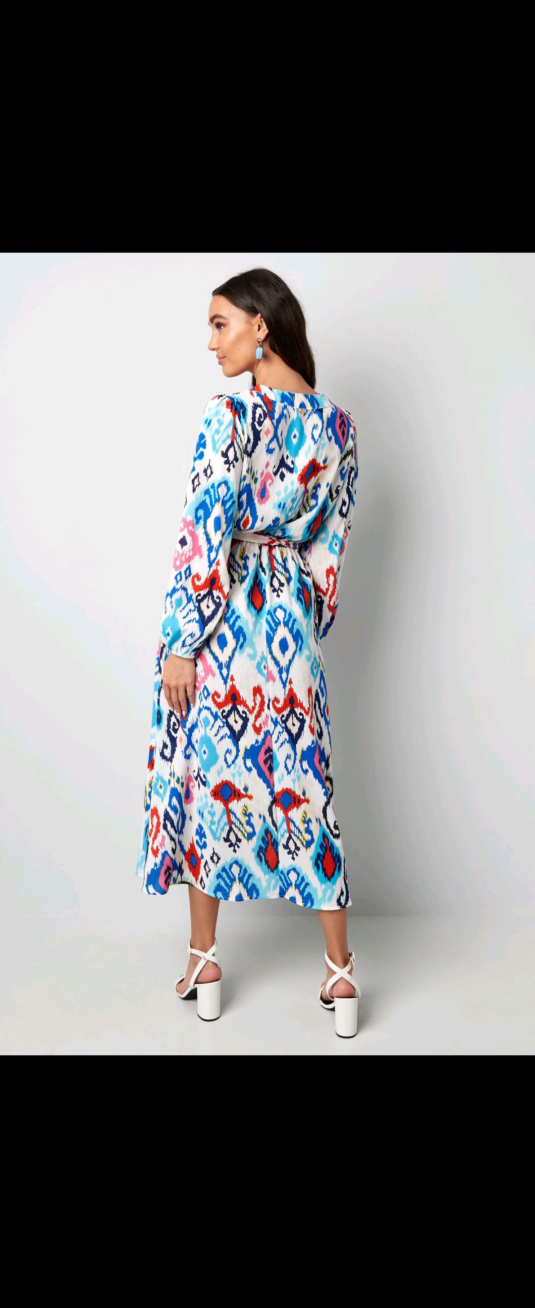 Printed Multi-colour Midi Dress