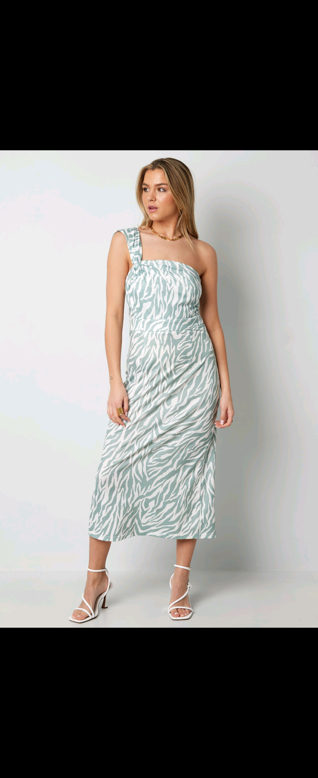 One Shoulder Midi Dress