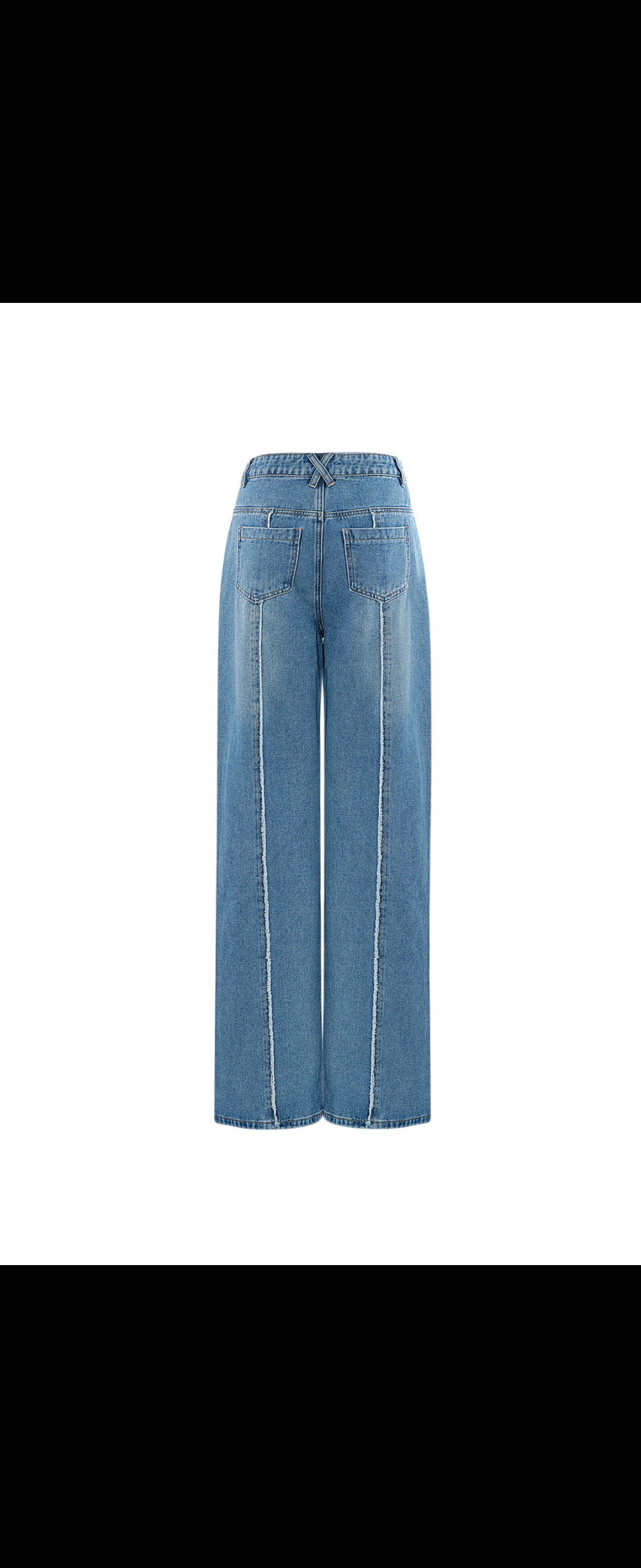 High Waist Denim Wideleg Pants