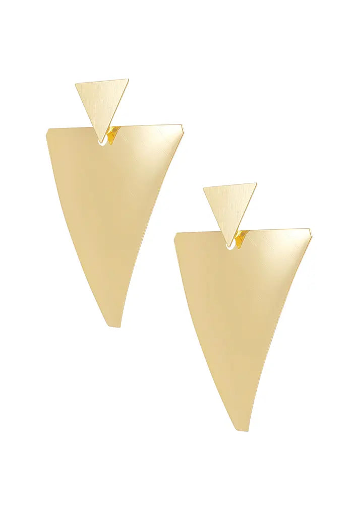 Gold Triangle Earrings
