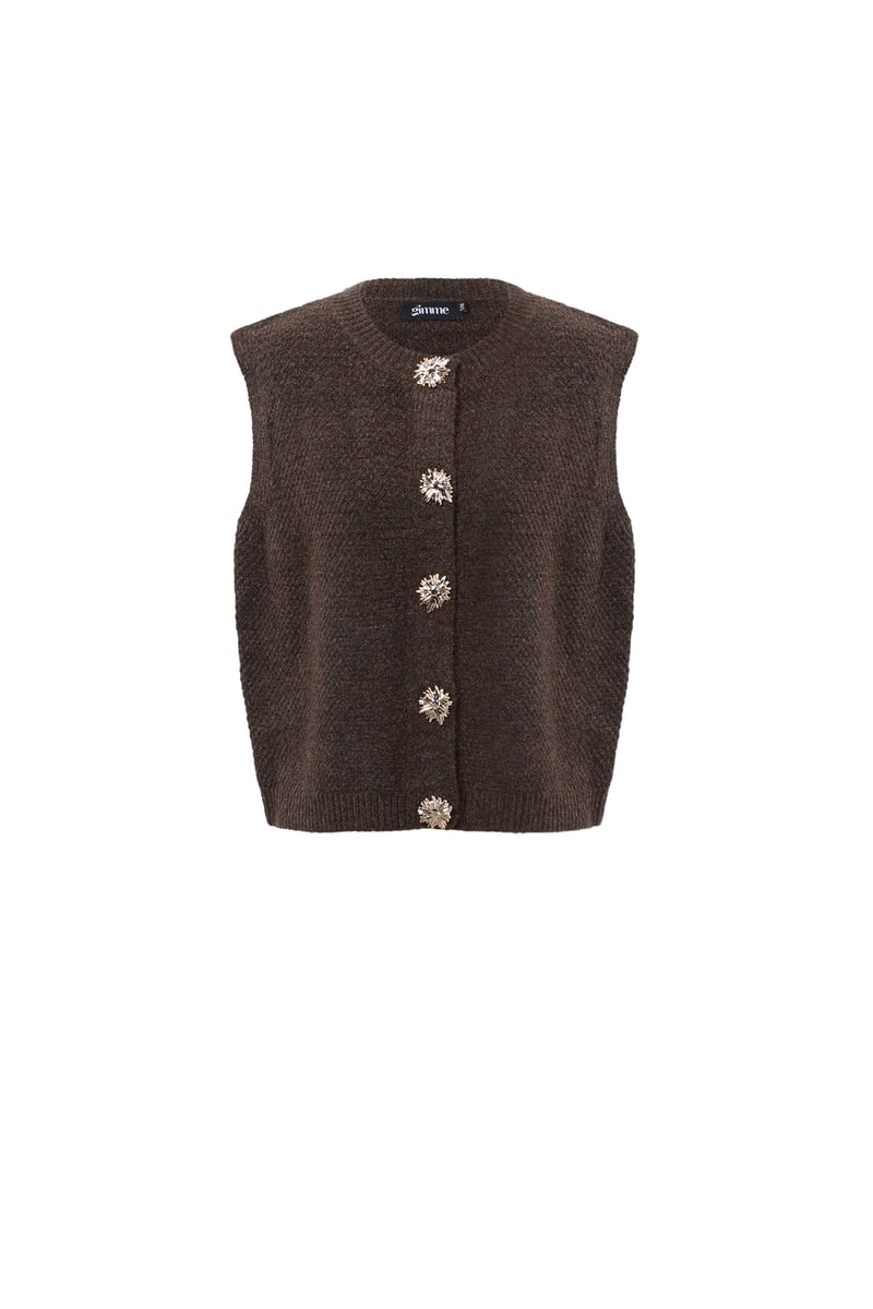 Polyester fiber (polyester) Knitted vest Solid color Casual Fall/Winter Clothes