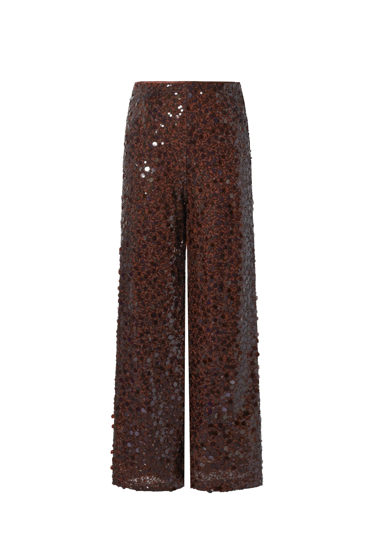 Polyester fiber (polyester) Straight pants Sequins Elegant All Fit Clothes