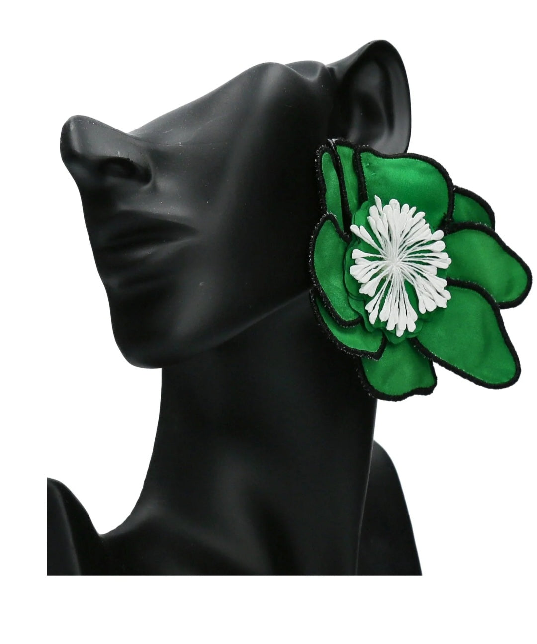 Green Oversized Flower Earring