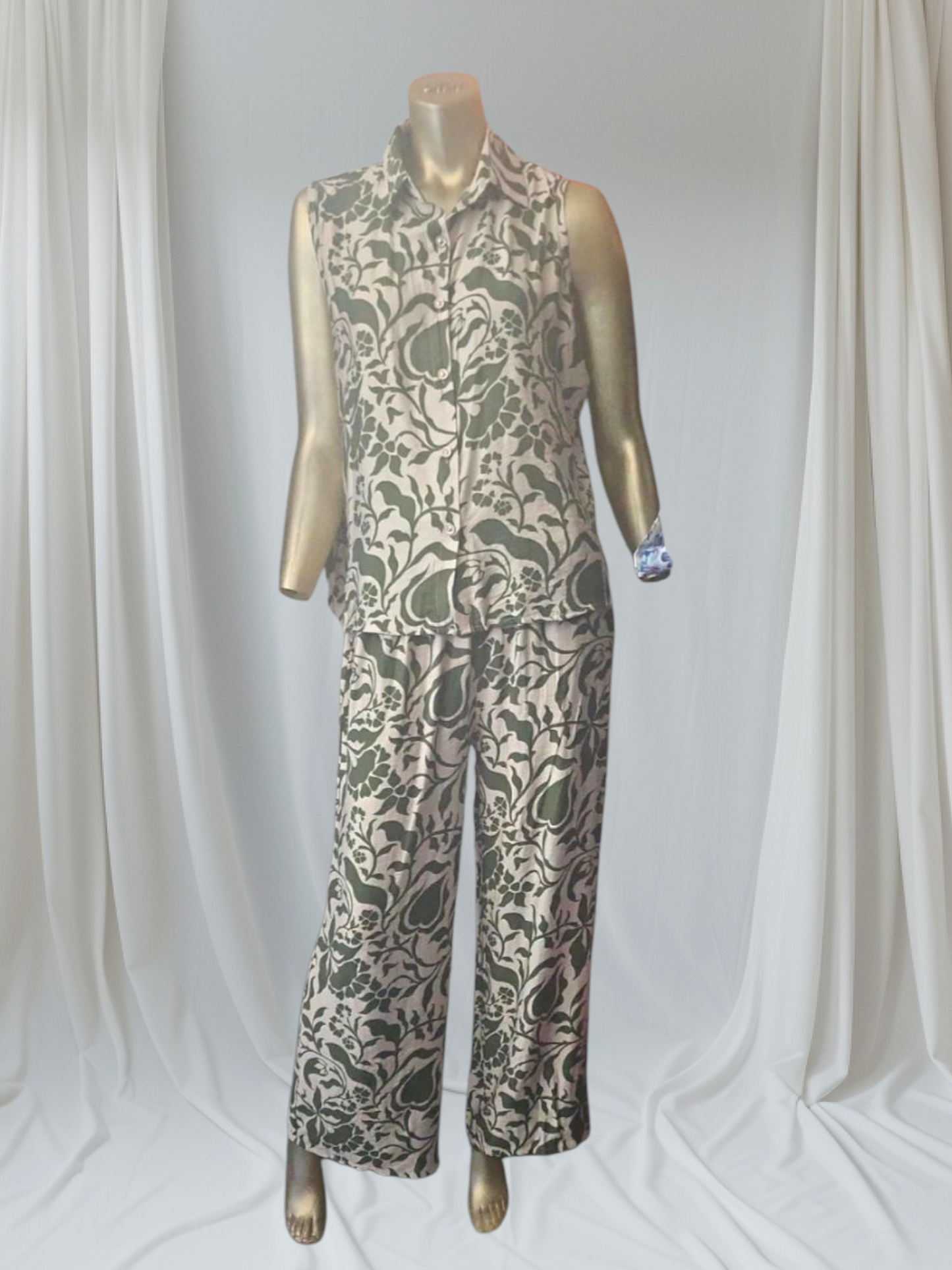 Floral Printed Linen Co-ord Set
