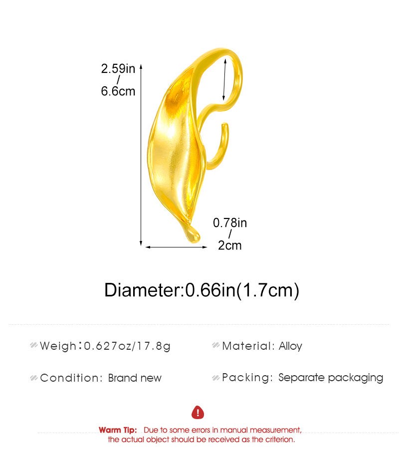 Gold Leaf Statement Piece Ring