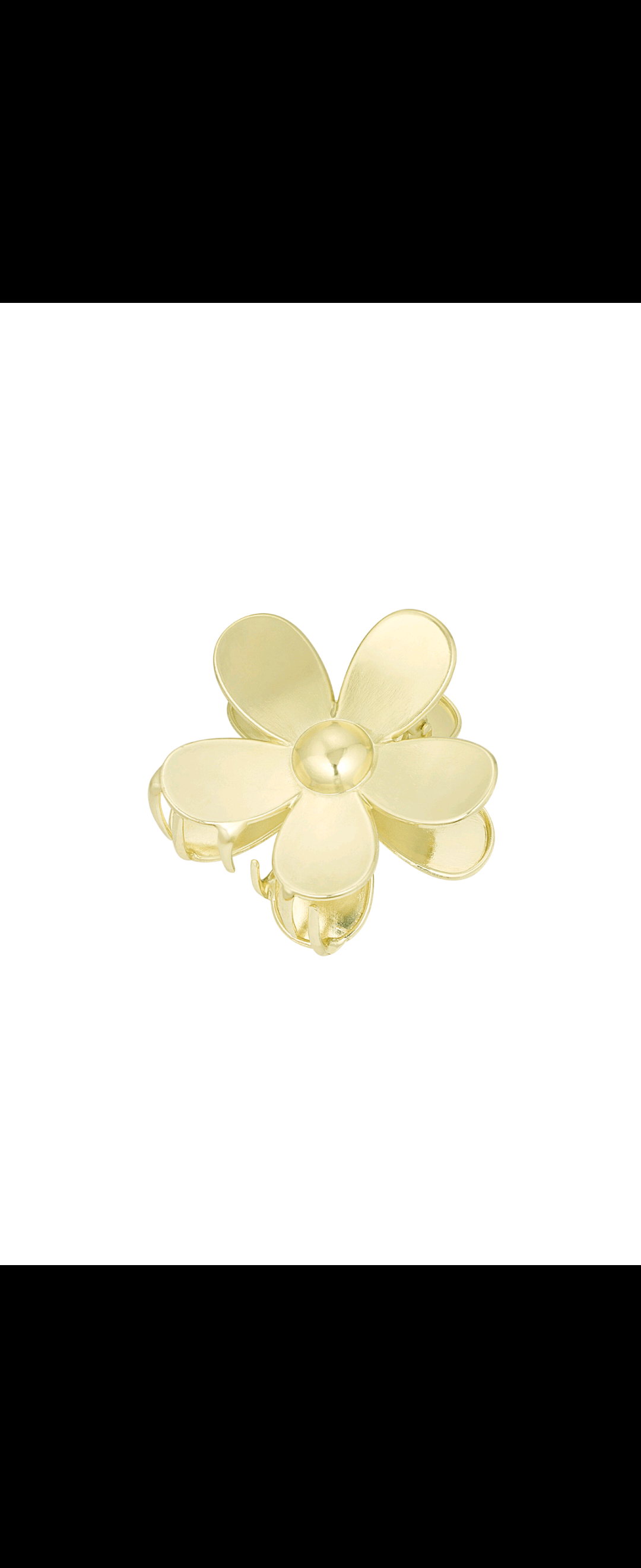 Gold Flower Claw Clip