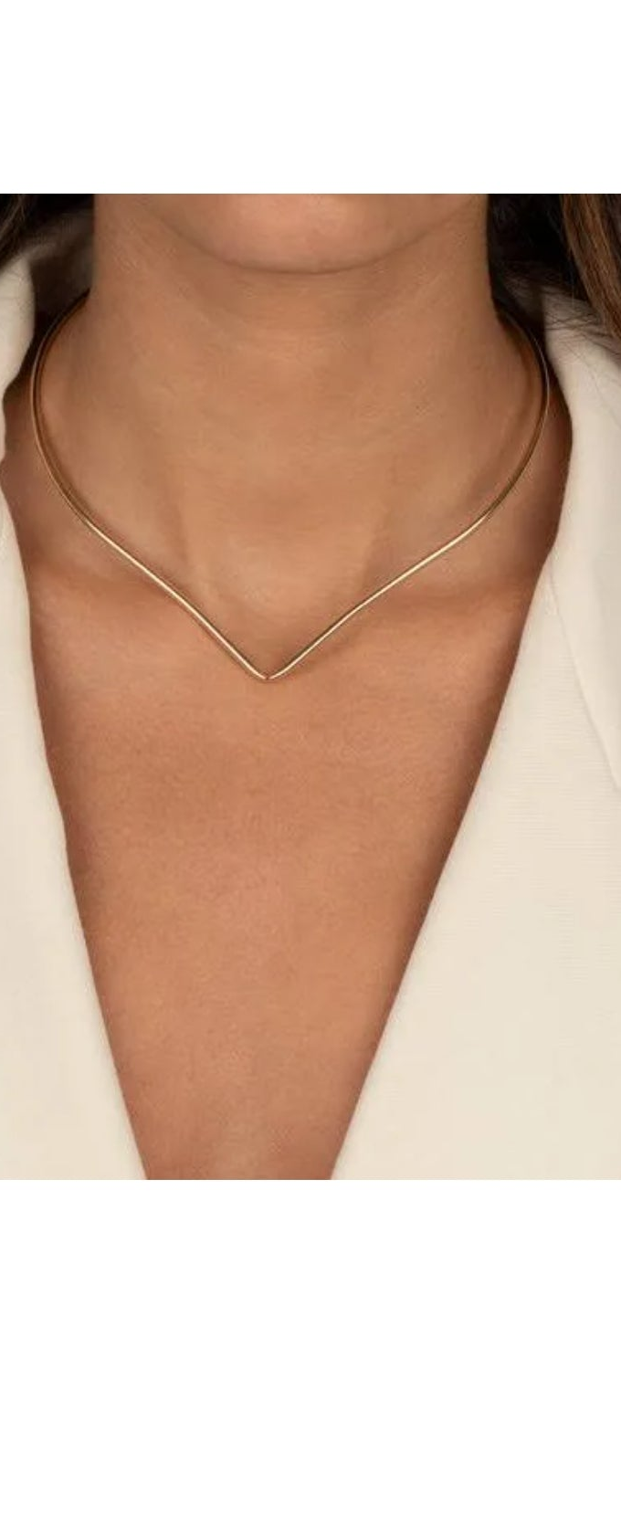 Minimalist Gold Plated Curve Necklace