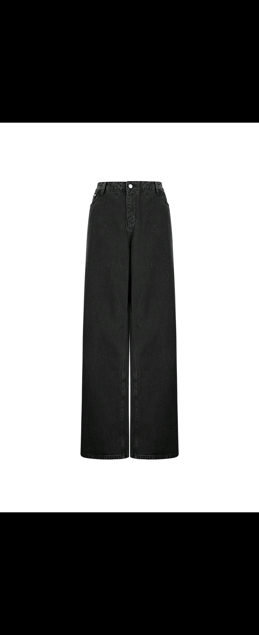 Black High waist Classit Cut Denim Pants