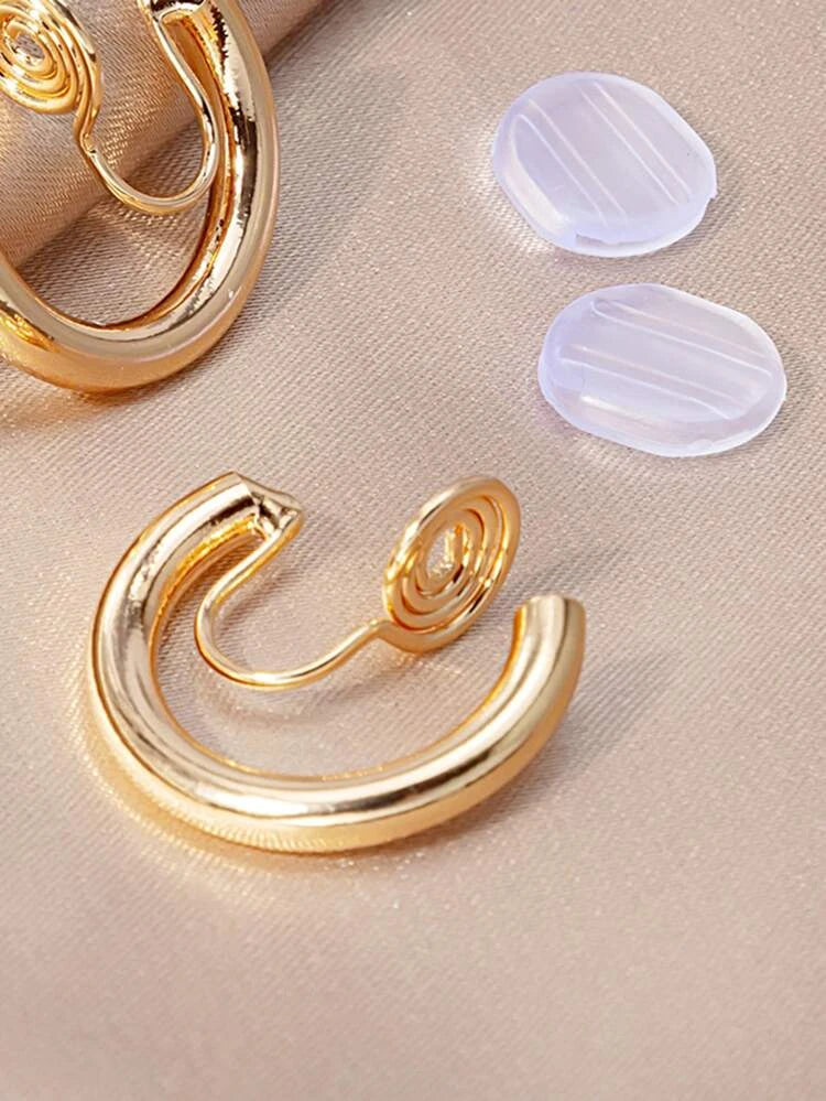 Gold Clip-on Hoop