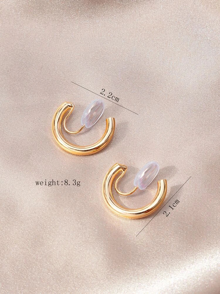 Gold Clip-on Hoop