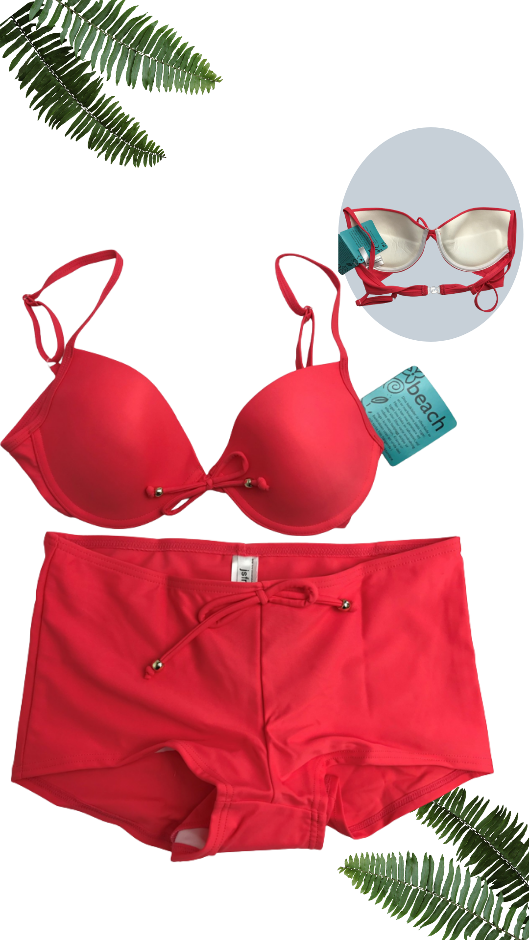 Coral bikini set