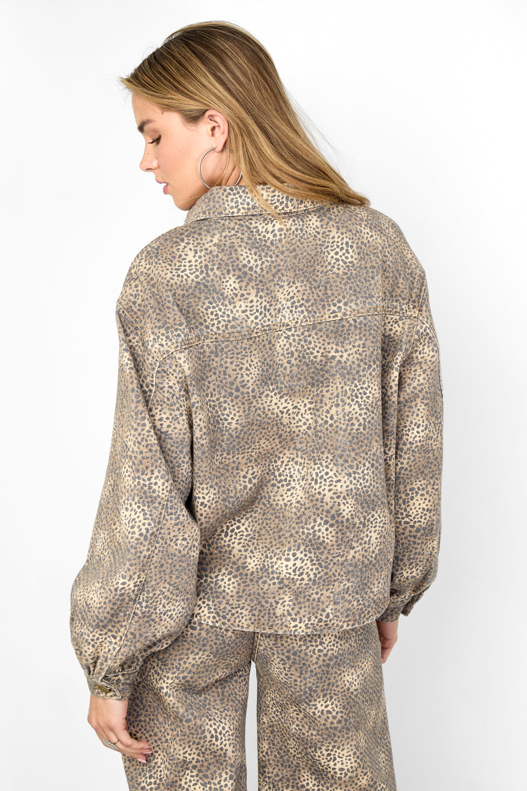 Woven Cotton Women's Denim Jacket Casual Color Clash