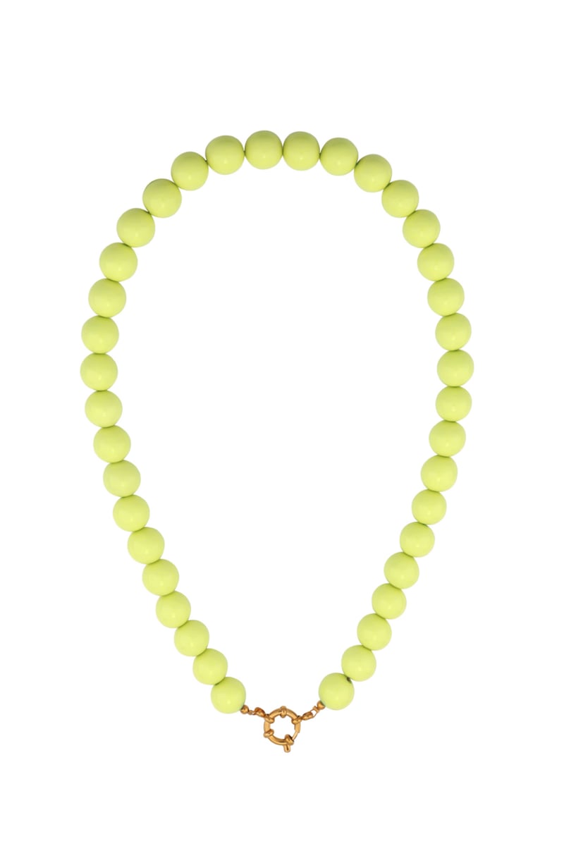 Colored small bead necklace-12mm
