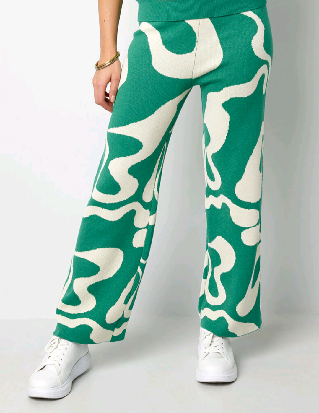 Green Printed Trousers