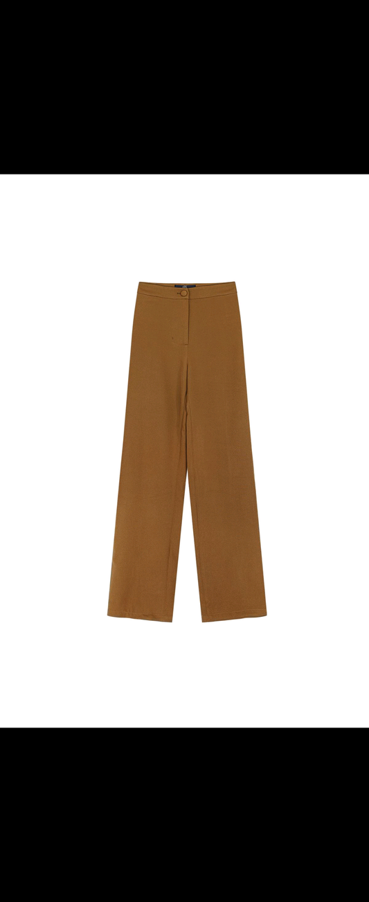 Camel Plain Trousers