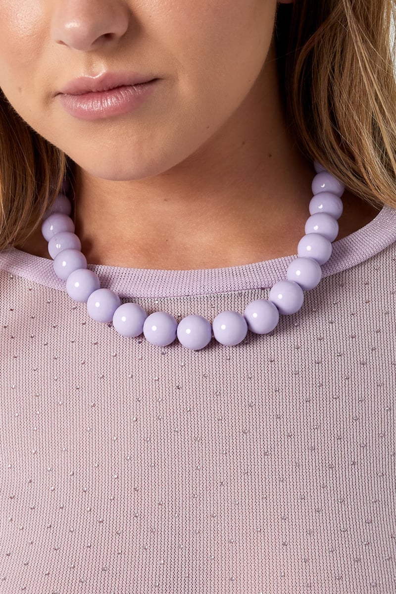 Large colored necklace - 15mm