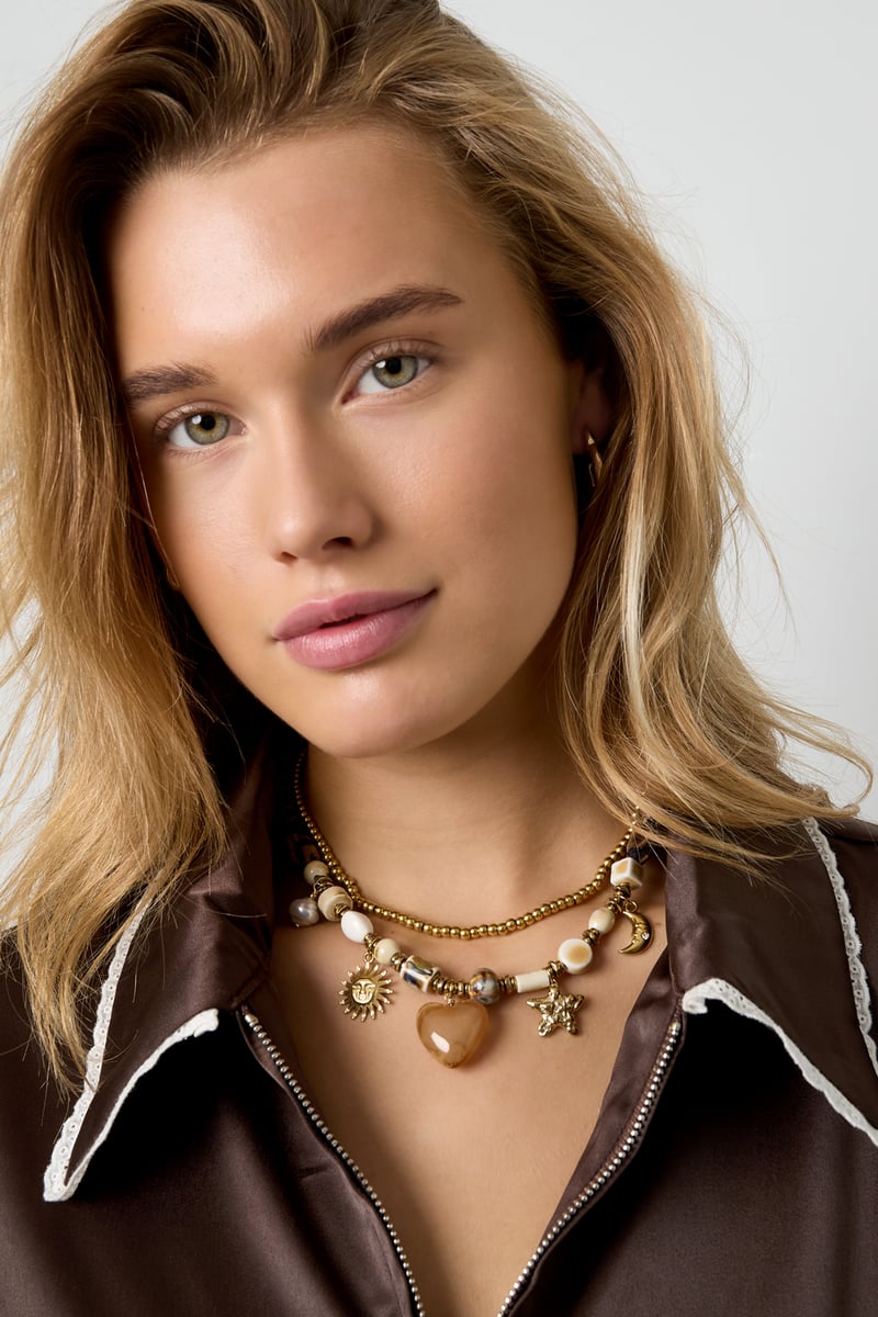 Beaded Necklaces Heart sun Leopard Print Star moon Casual Daily Simple Series Women's jewelry