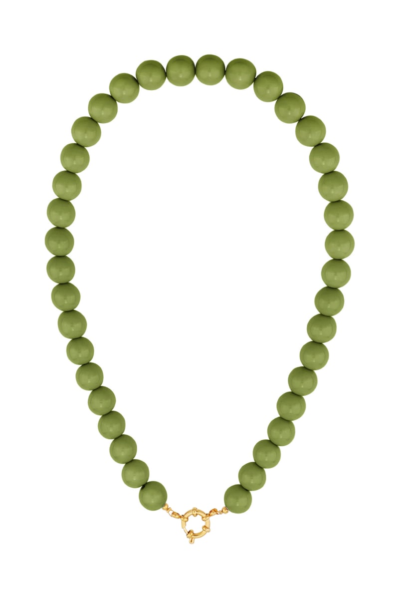 Colored small bead necklace-12mm