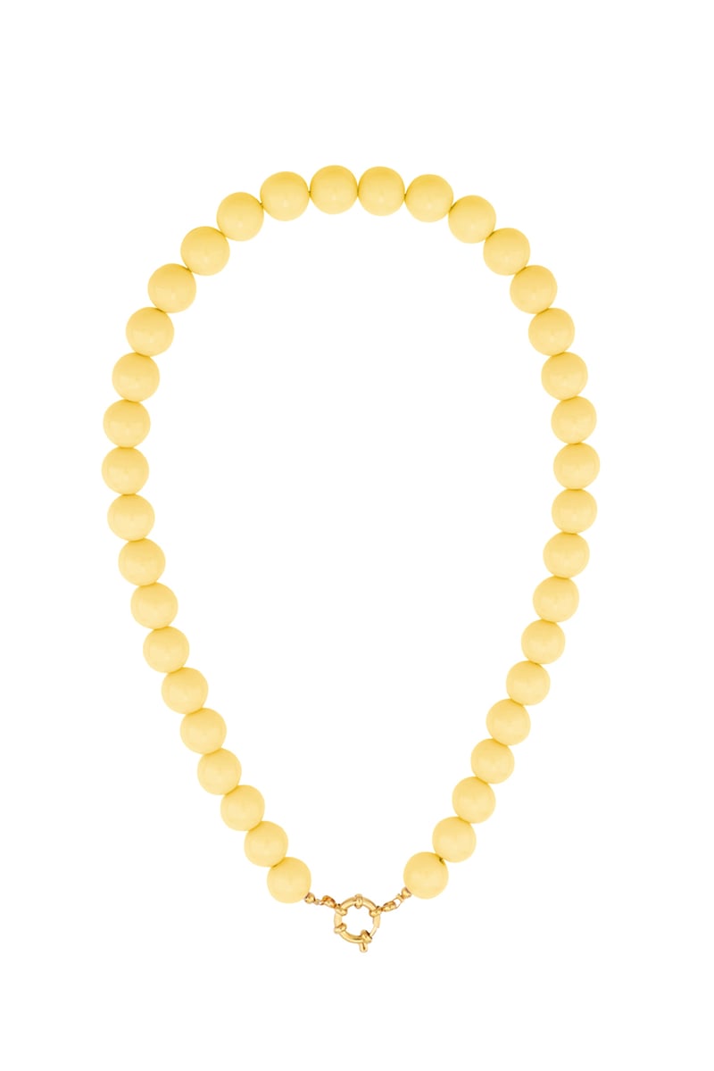 Colored small bead necklace-12mm