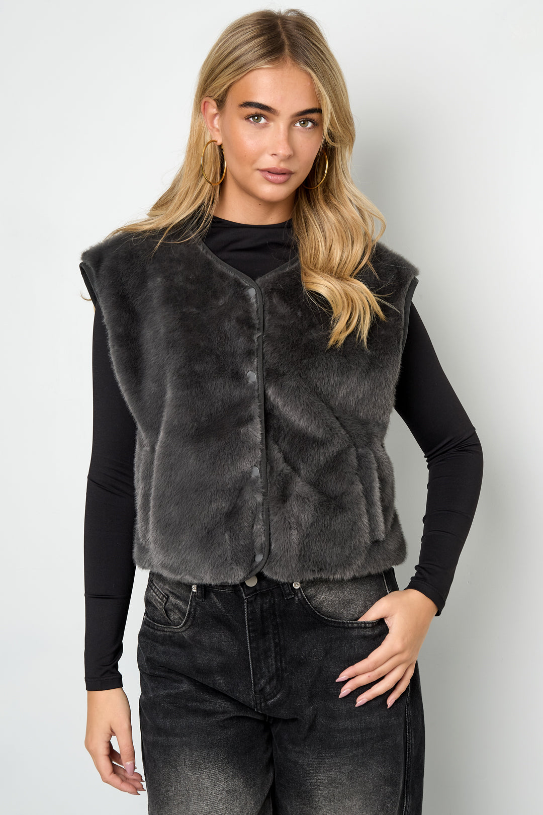 Polyester fiber (polyester) Vests Solid color Fall/Winter  Clothes