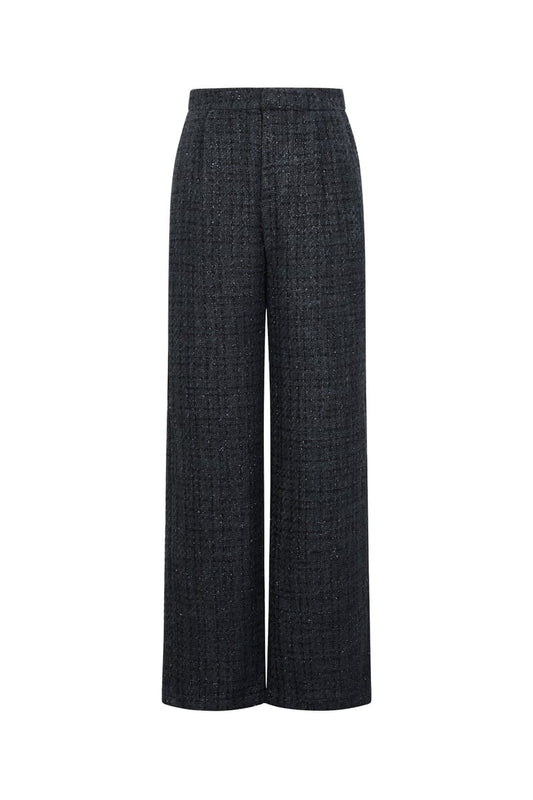 Polyester fiber (polyester) Straight pants Checkered Elegant Fall/Winter  Clothes