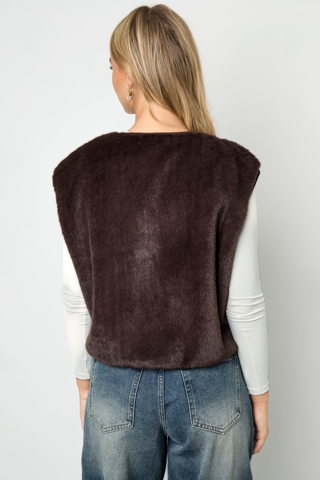 Polyester fiber (polyester) Vests Solid color Fall/Winter  Clothes