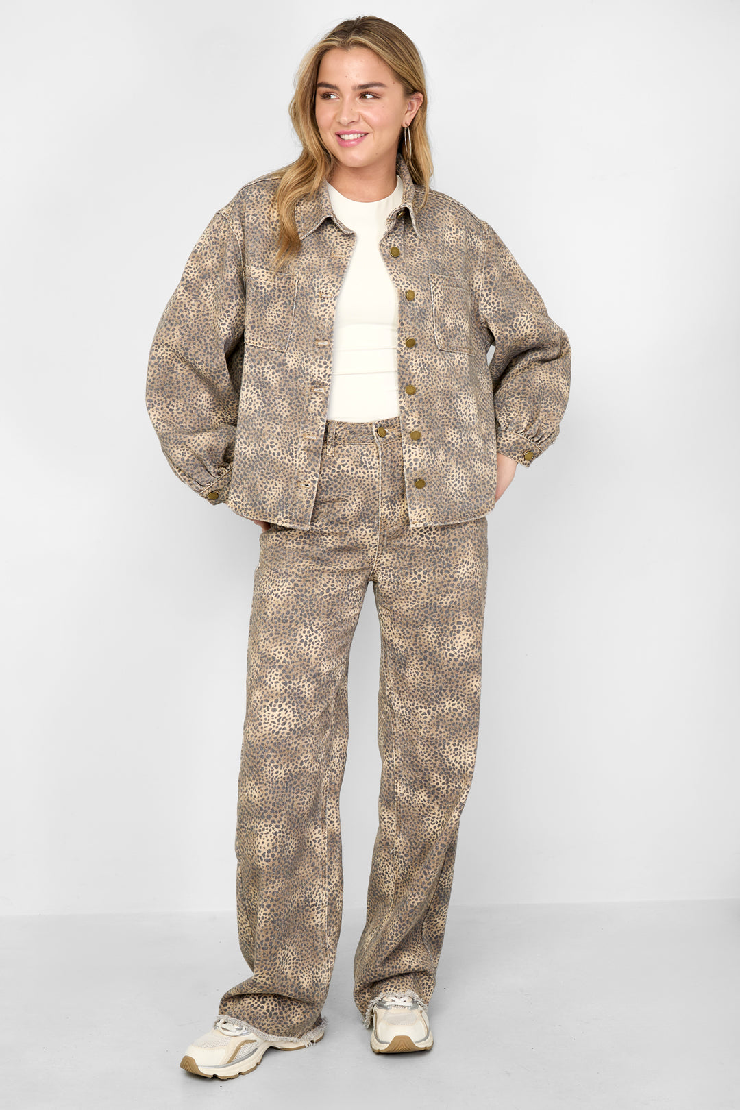 Woven Cotton Women's Denim Jacket Casual Color Clash