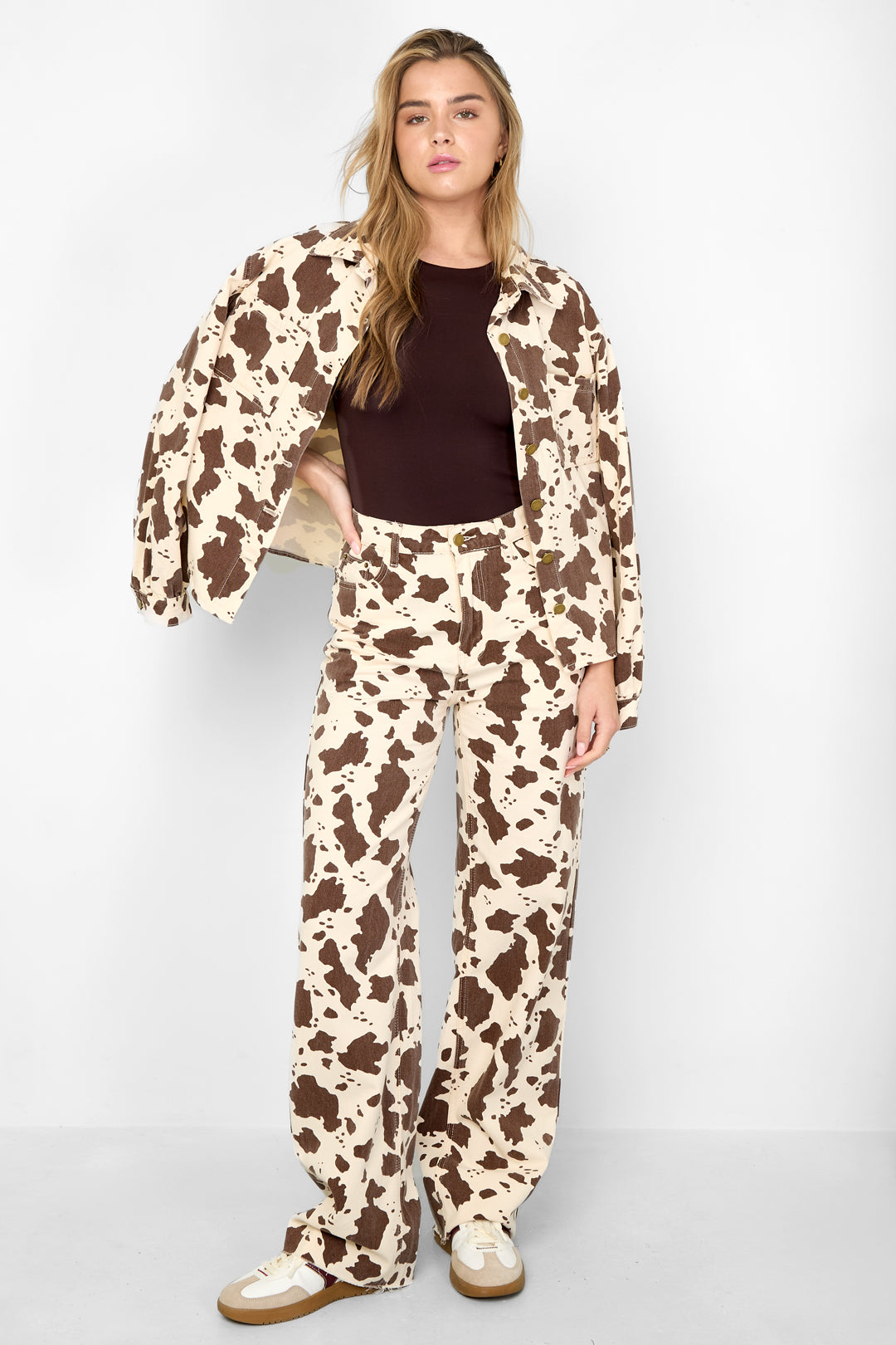 Woven Cotton Women's Denim Jacket Casual Color Clash