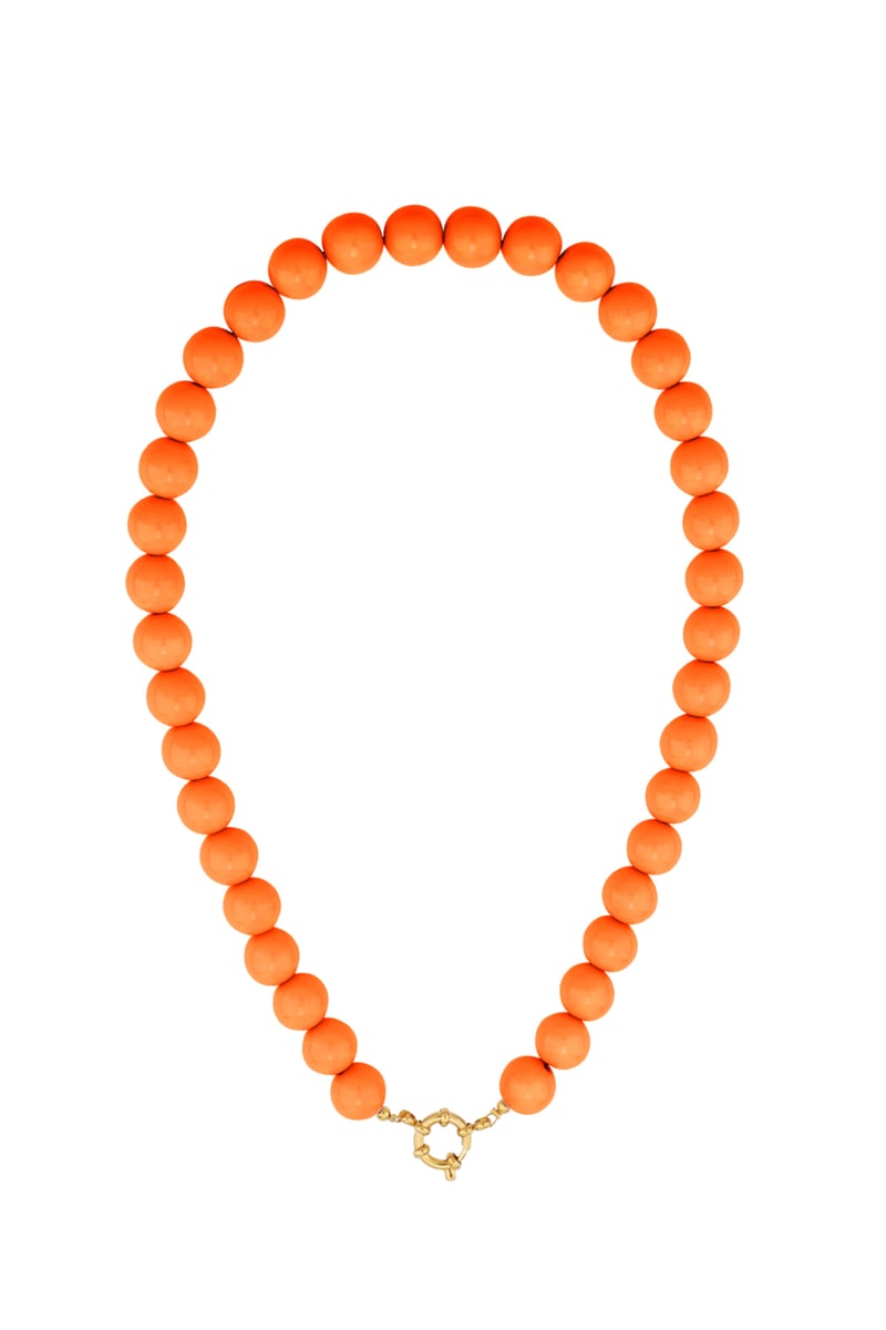 Colored small bead necklace-12mm