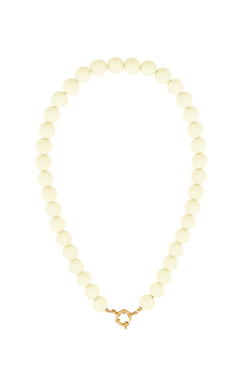 Colored small bead necklace-12mm