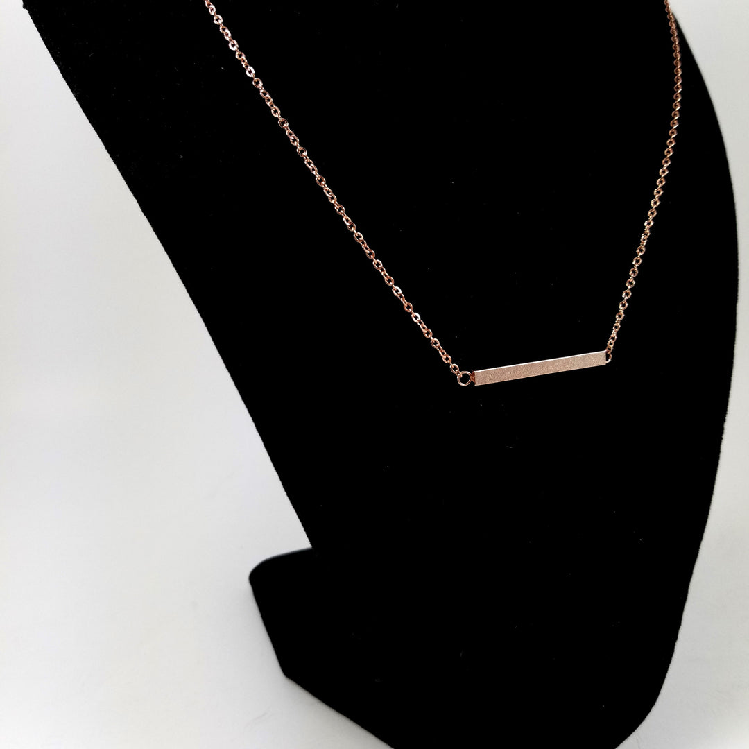 Rose Gold Stainless Steel Bar Chain