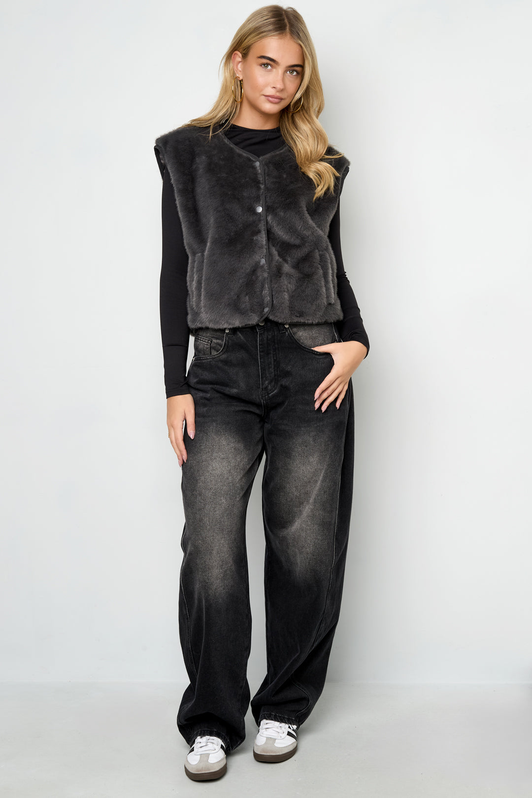 Polyester fiber (polyester) Vests Solid color Fall/Winter  Clothes