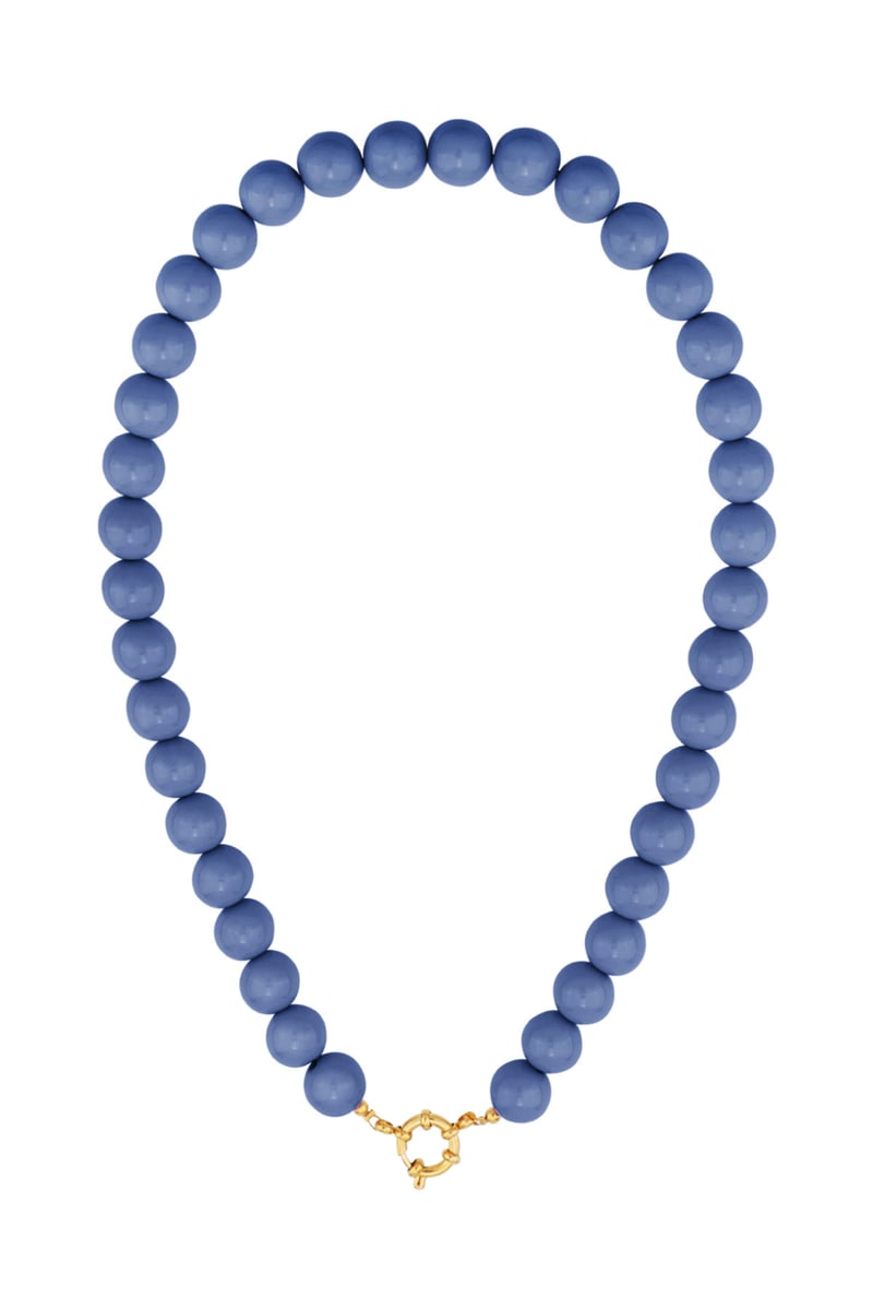 Colored small bead necklace-12mm