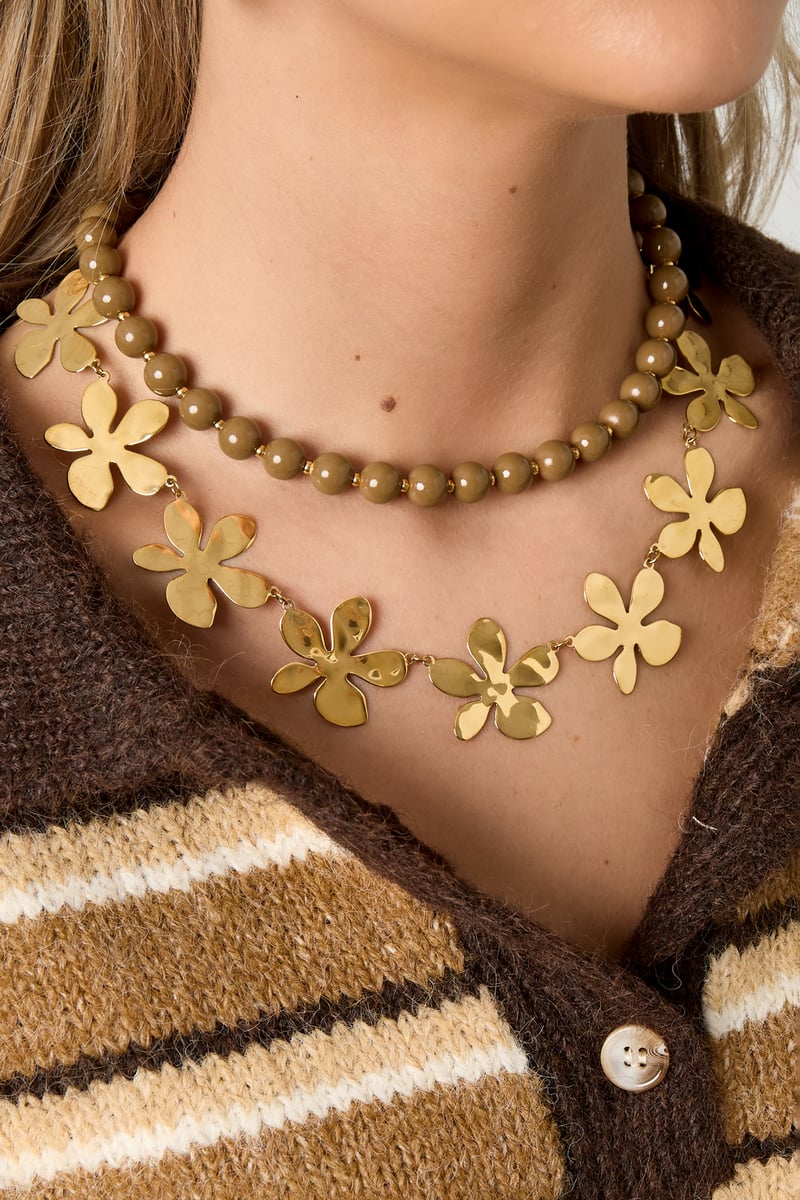 Stainless Steel Chain Necklaces Flower Casual Daily Simple Series Women's jewelry