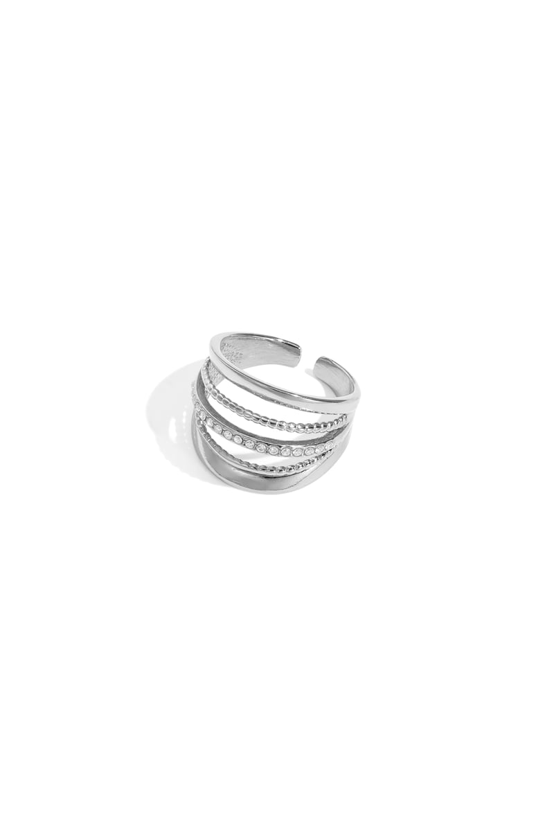 Stainless Steel Statement Rings lines Casual Daily Simple Series Women's jewelry