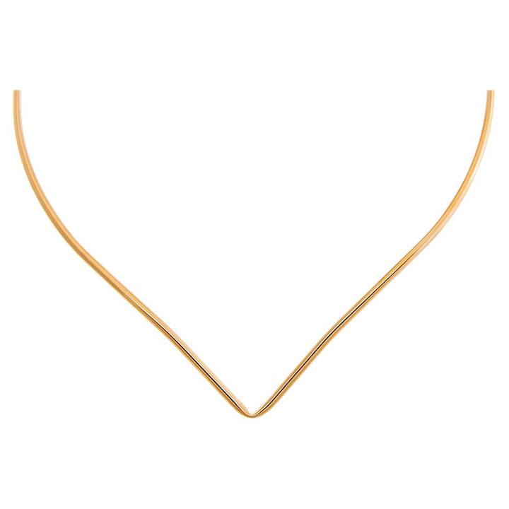 Minimalist Gold Plated Curve Necklace