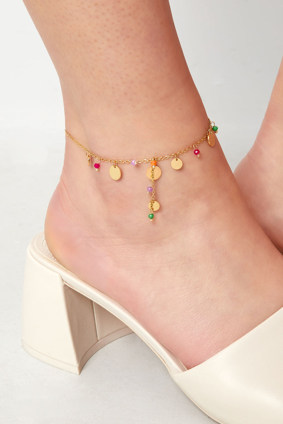 Multi-color Gold Anklet