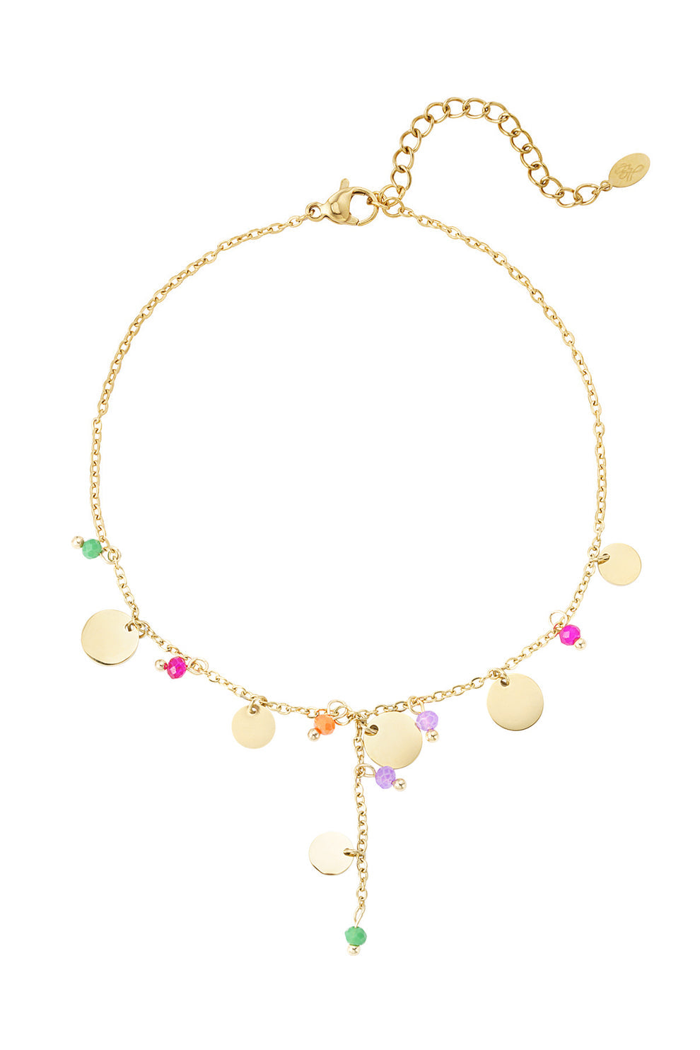 Multi-color Gold Anklet