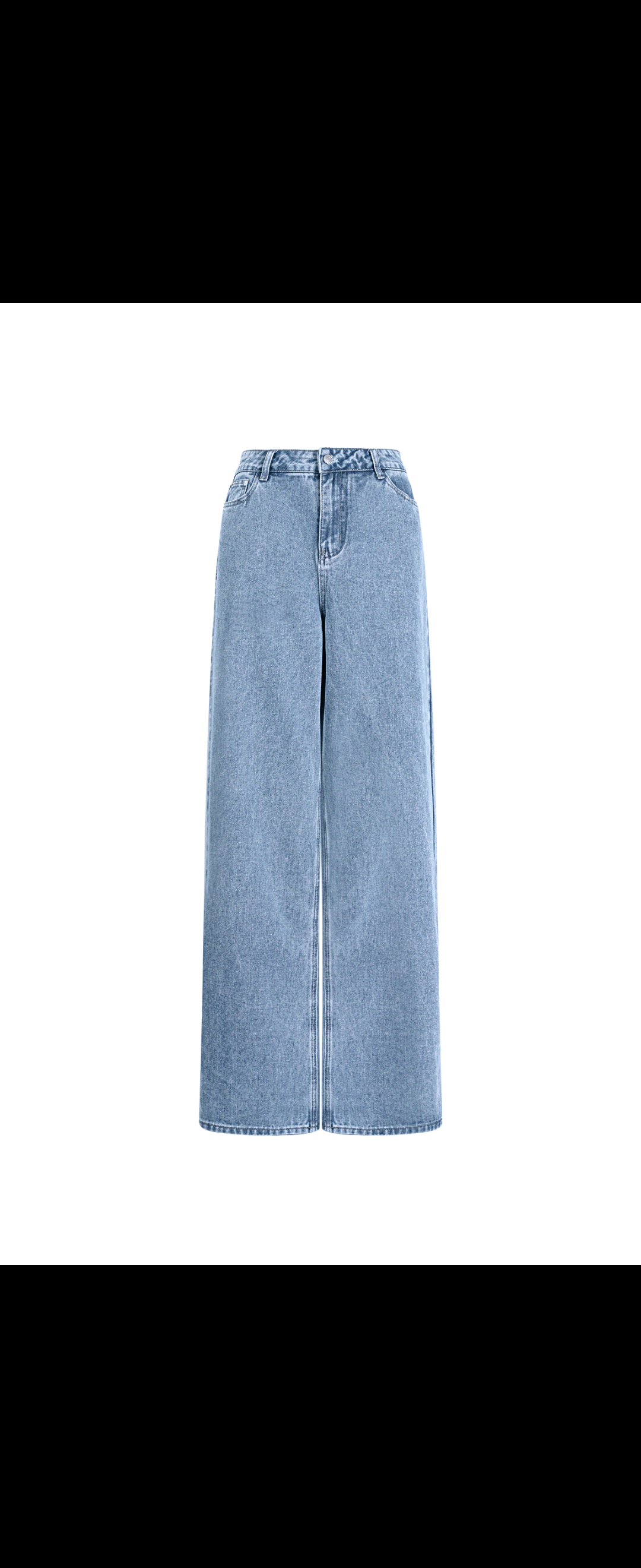 Light Blue Highwaist Classic Cut Denim Pants
