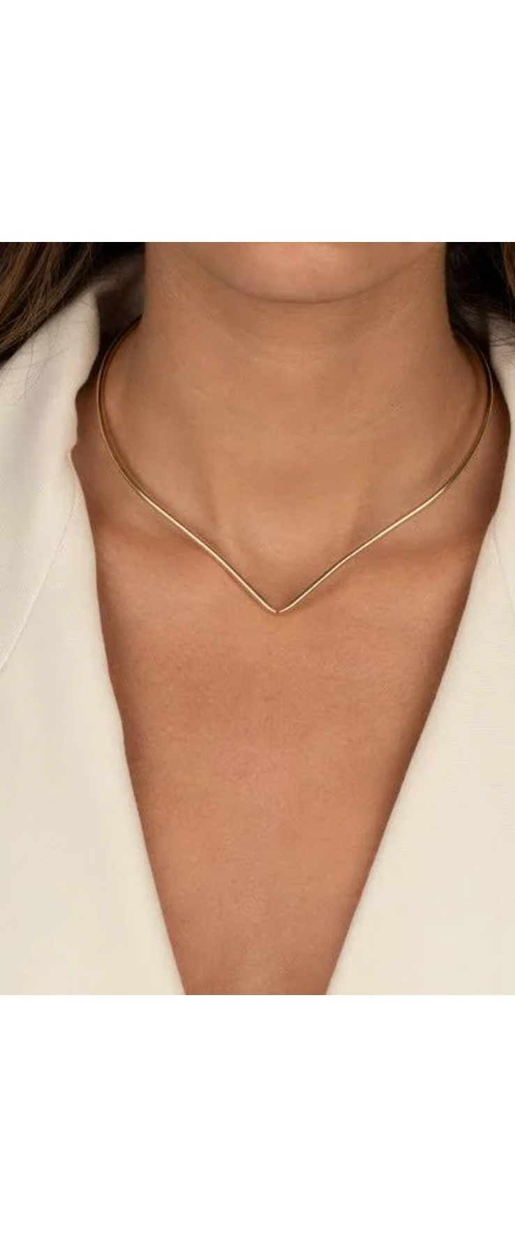 Minimalist Gold Plated Curve Necklace