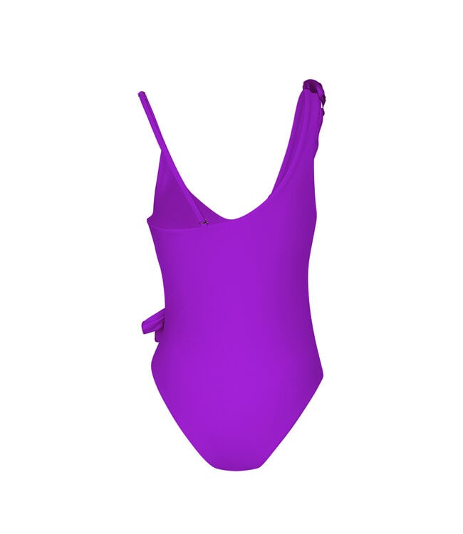 Purple Ruffle Swimsuit