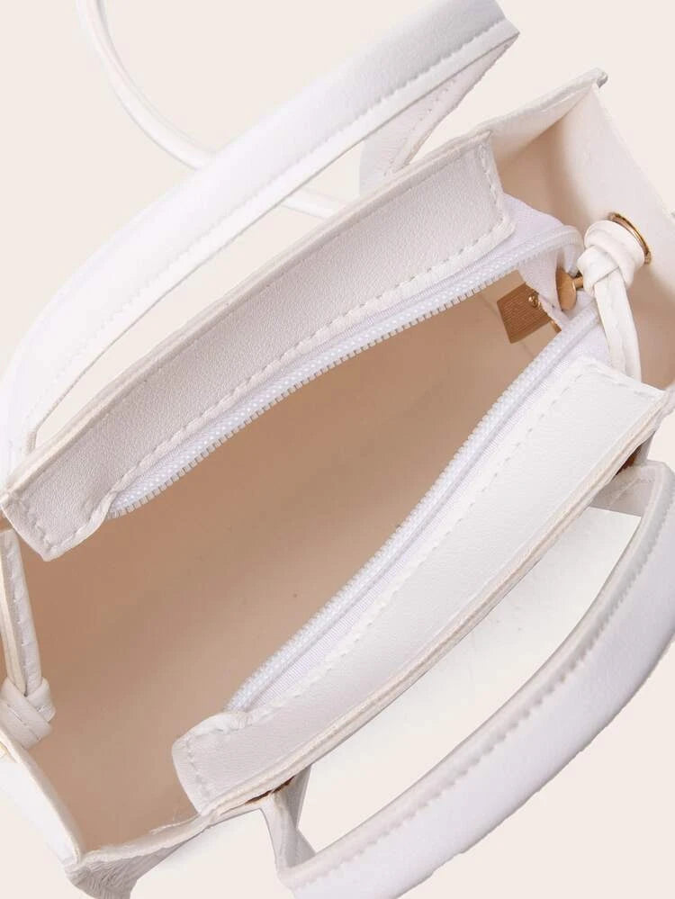 White Mock Croc Mini Bag