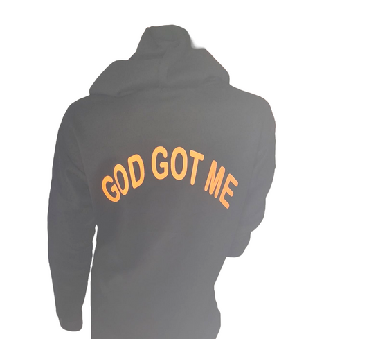 God Got Me Text Hoodie